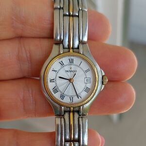 Movado Two-Tone Roman Numeral Watch Working